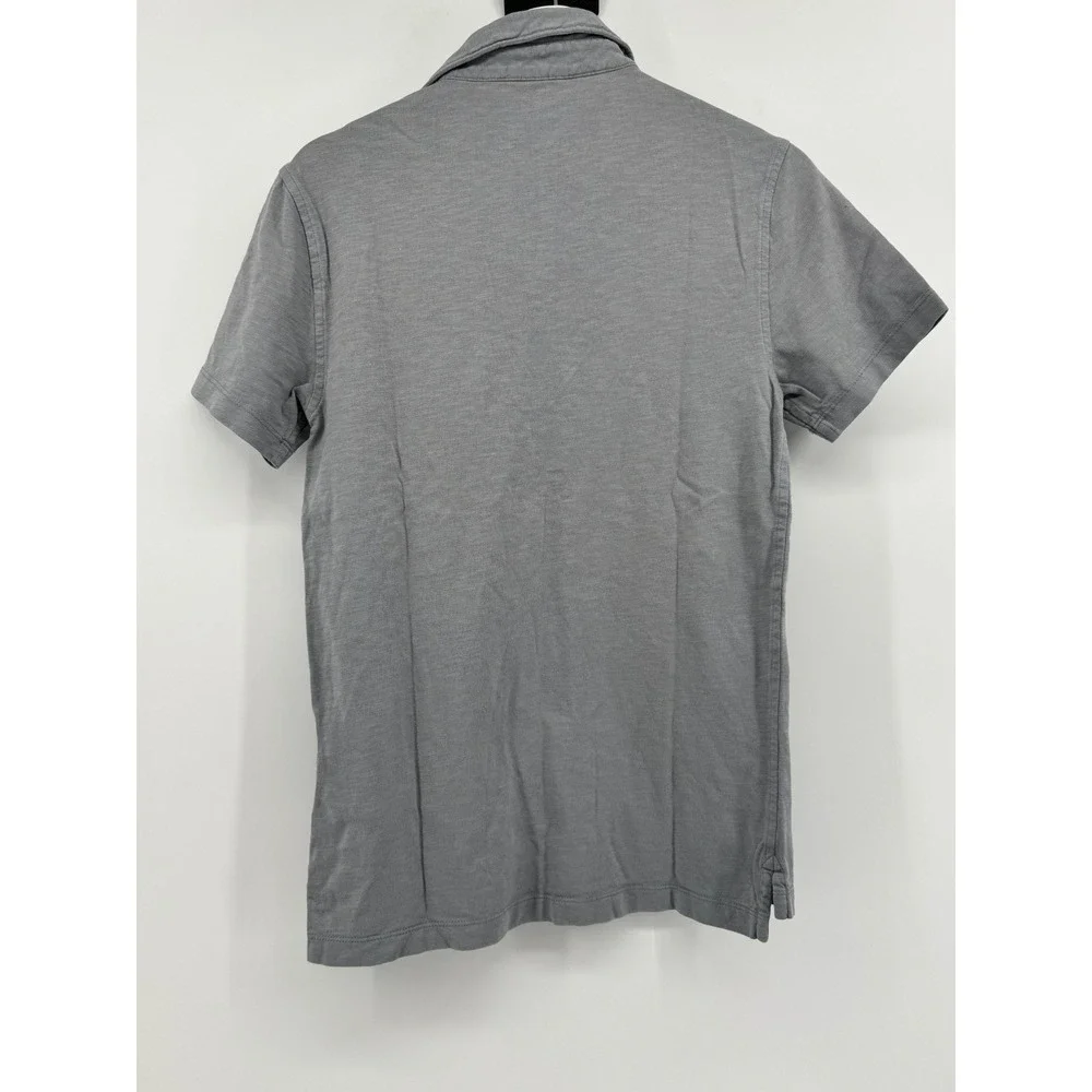 J. Crew Mens XS Garment-Dyed Slub Cotton Polo Shirt Gray